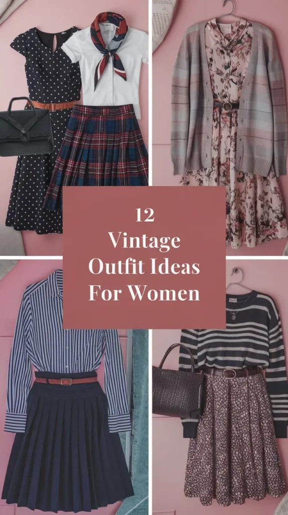 12 Vintage Outfit Ideas for Women to Add a Touch of Nostalgia 12 Vintage Outfit Ideas for Women to Add a Touch of Nostalgia