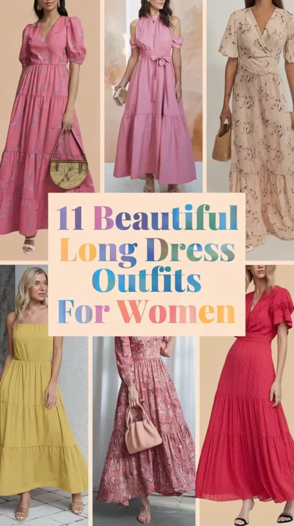 11 Long Dress Outfit Ideas for Women to Look Elegant and Chic